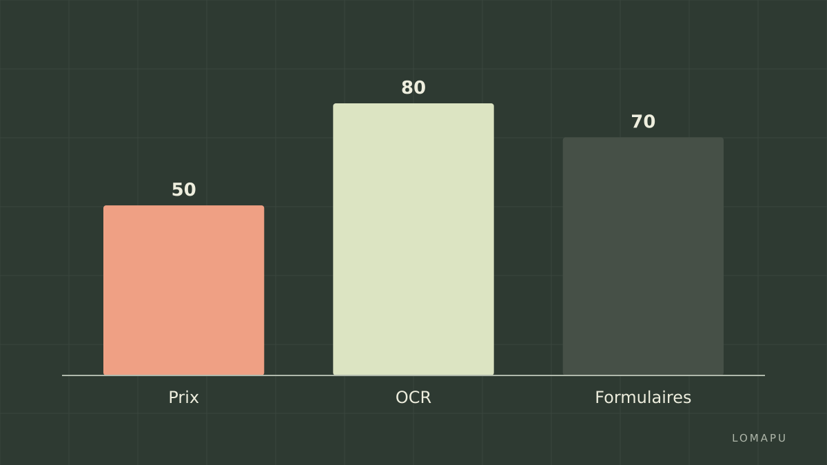Comparaison critères