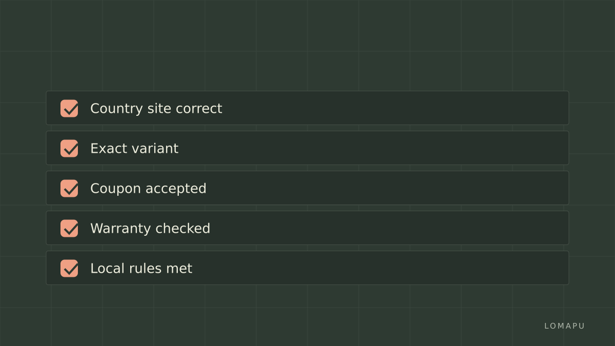 Gshopper checklist