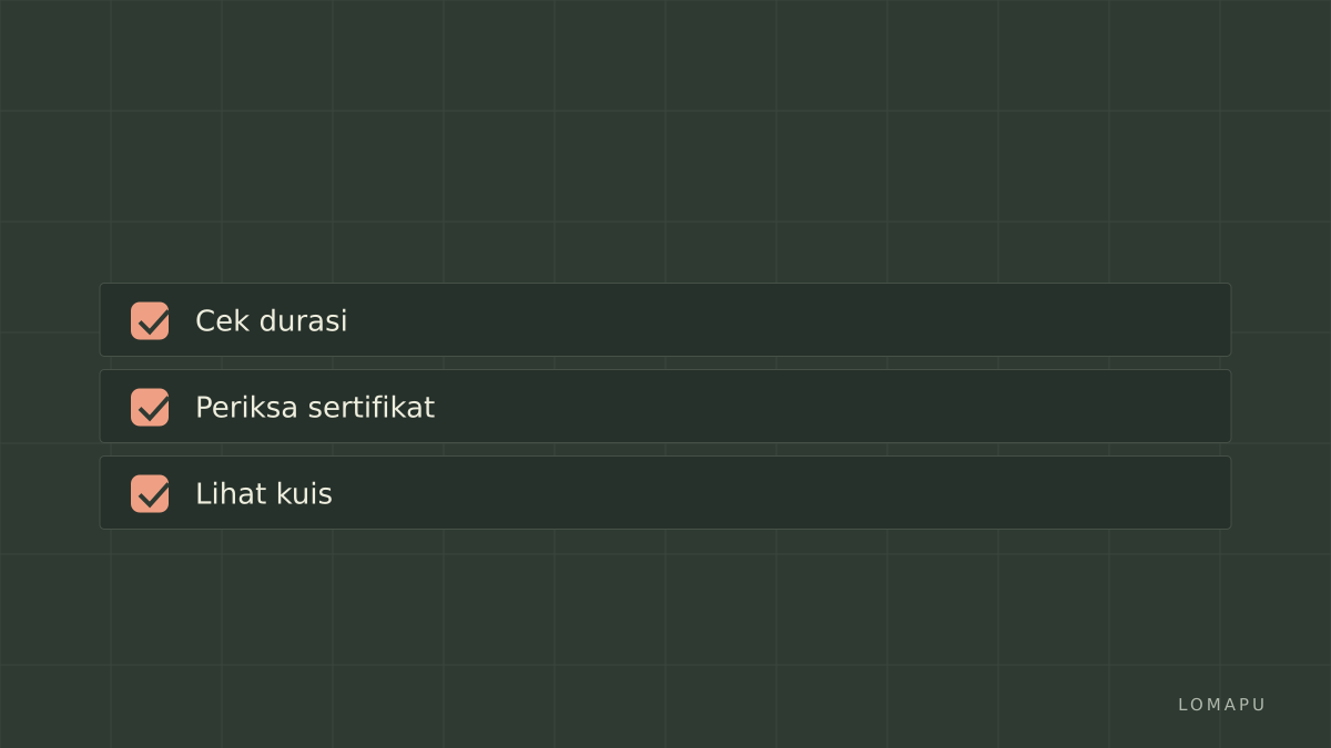 Checklist pra-pendaftaran