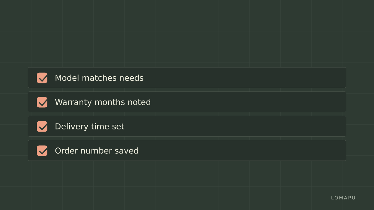 Decision checklist