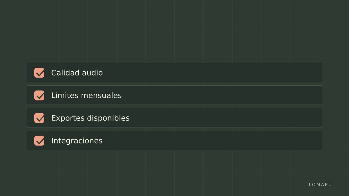 Cosas a comprobar