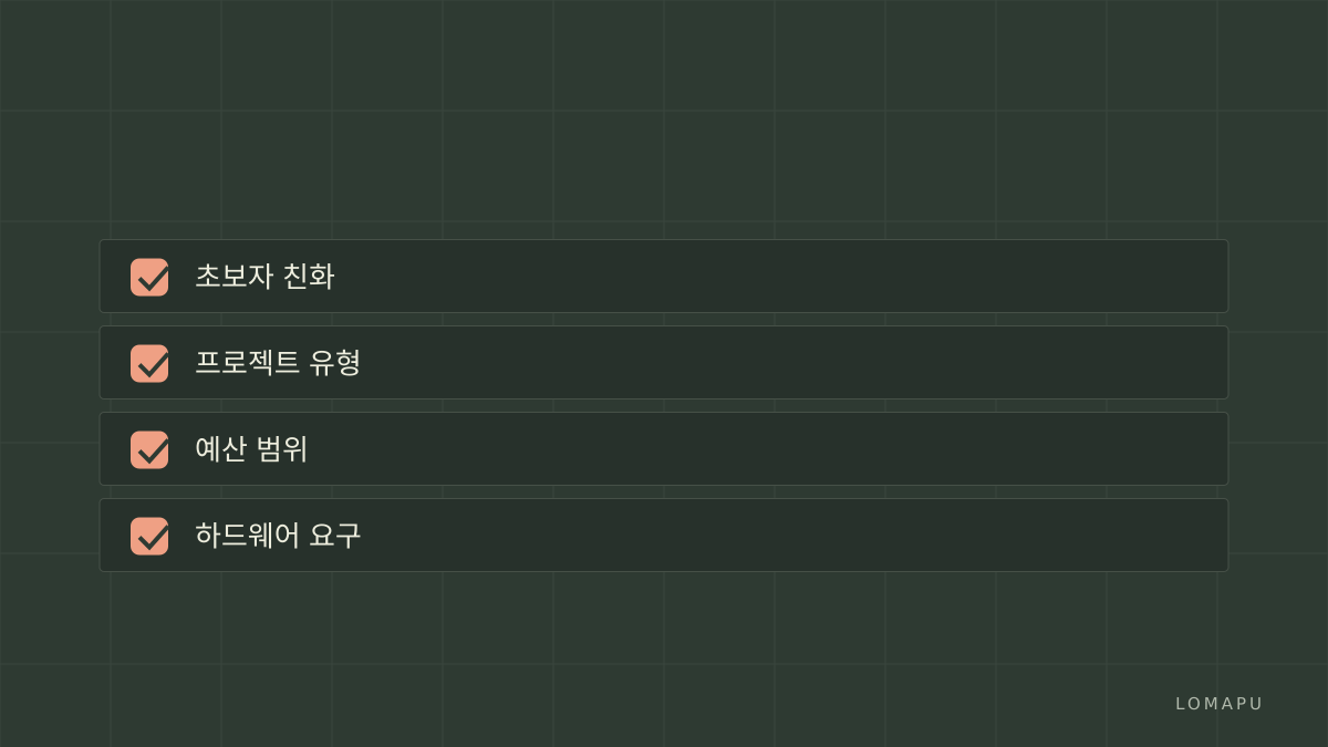 결정 체크리스트