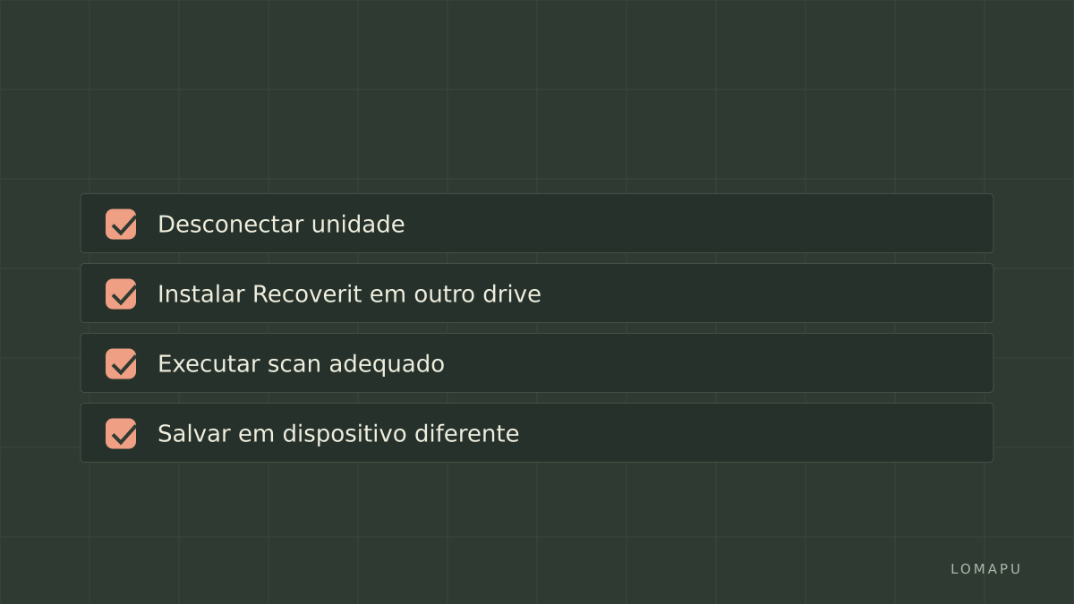 Checklist de ação rápida