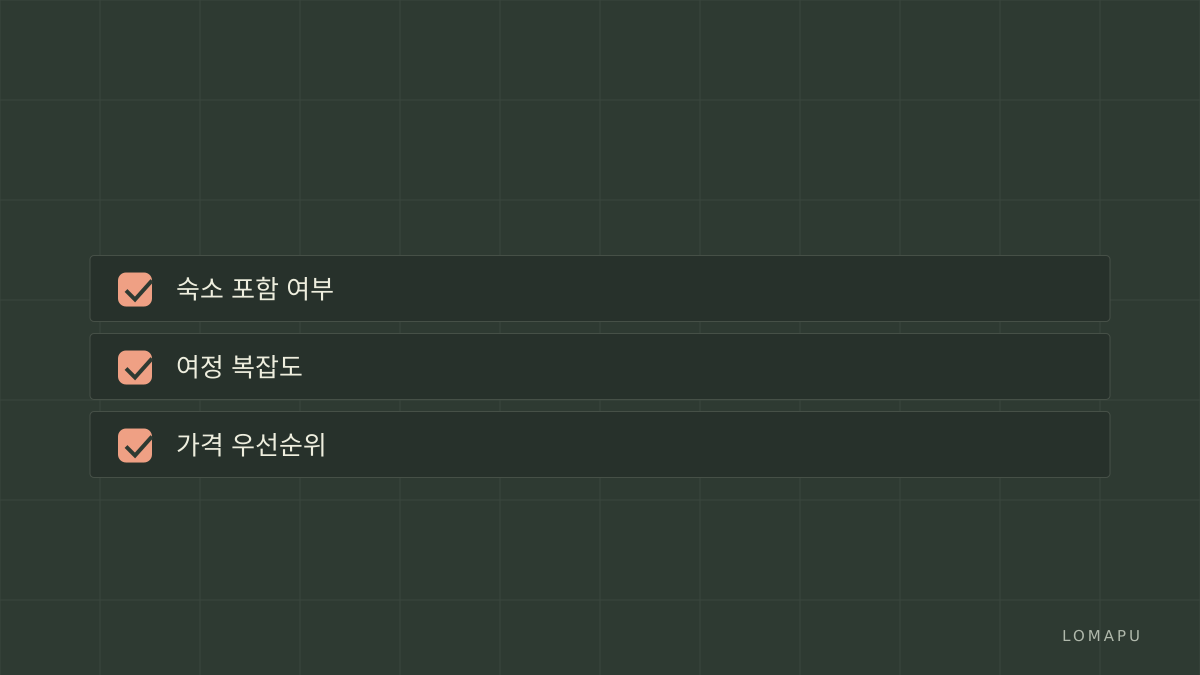 결정 체크리스트