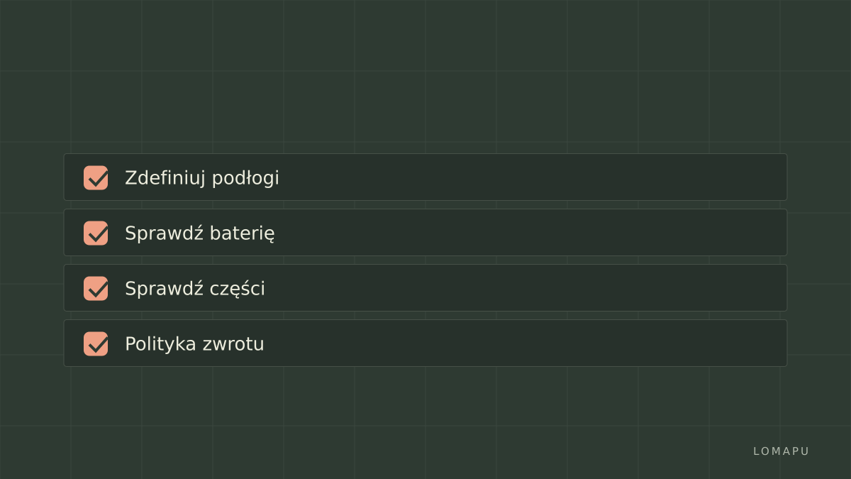 Lista kontrolna przed zakupem