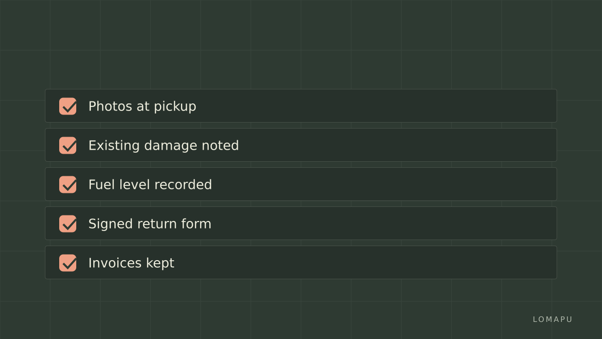 Evidence checklist