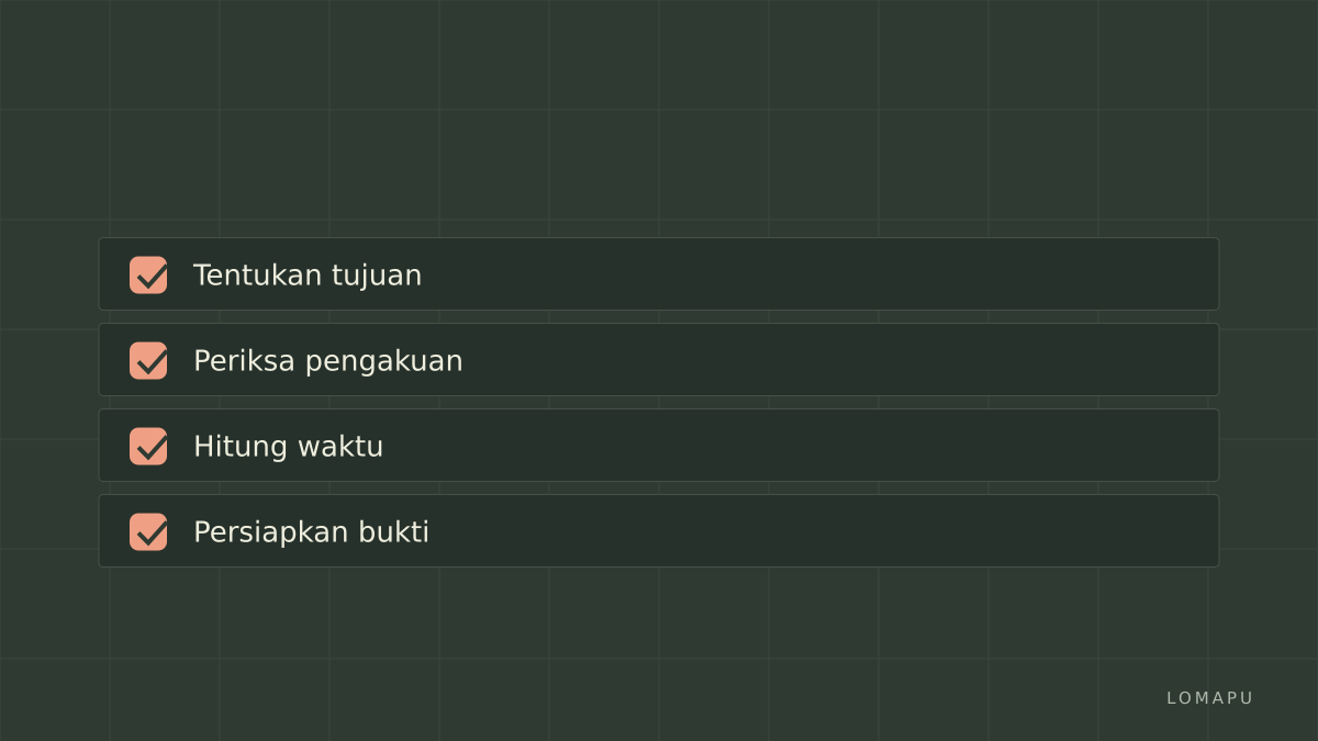 Checklist persiapan sertifikat