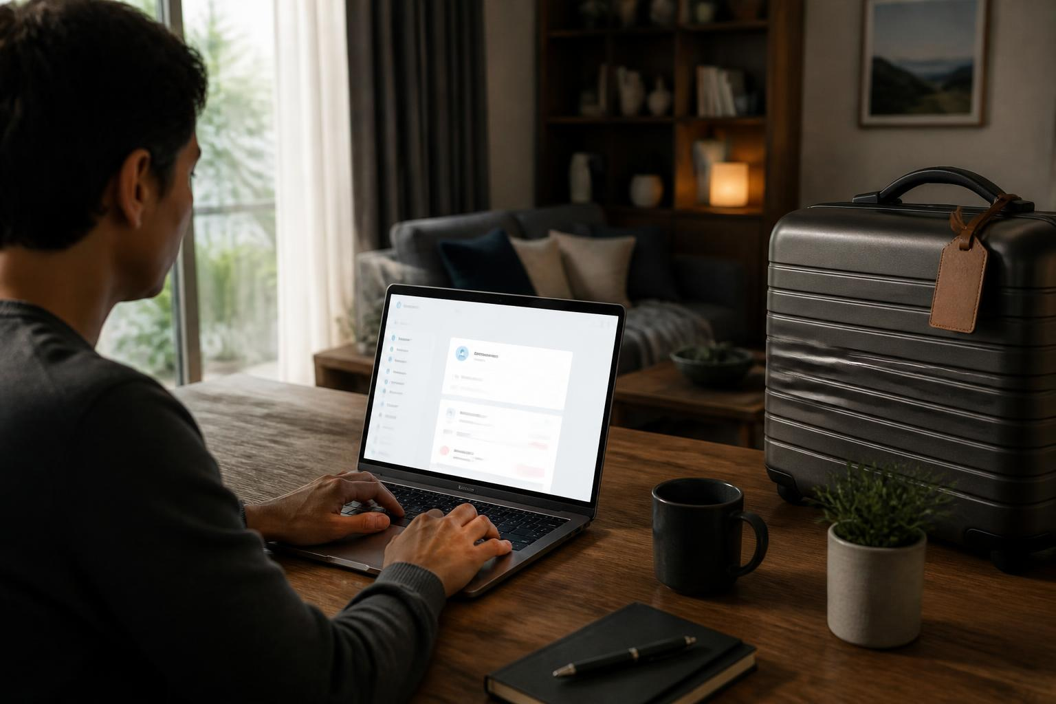 Abonnementseite geöffnet auf einem Laptop