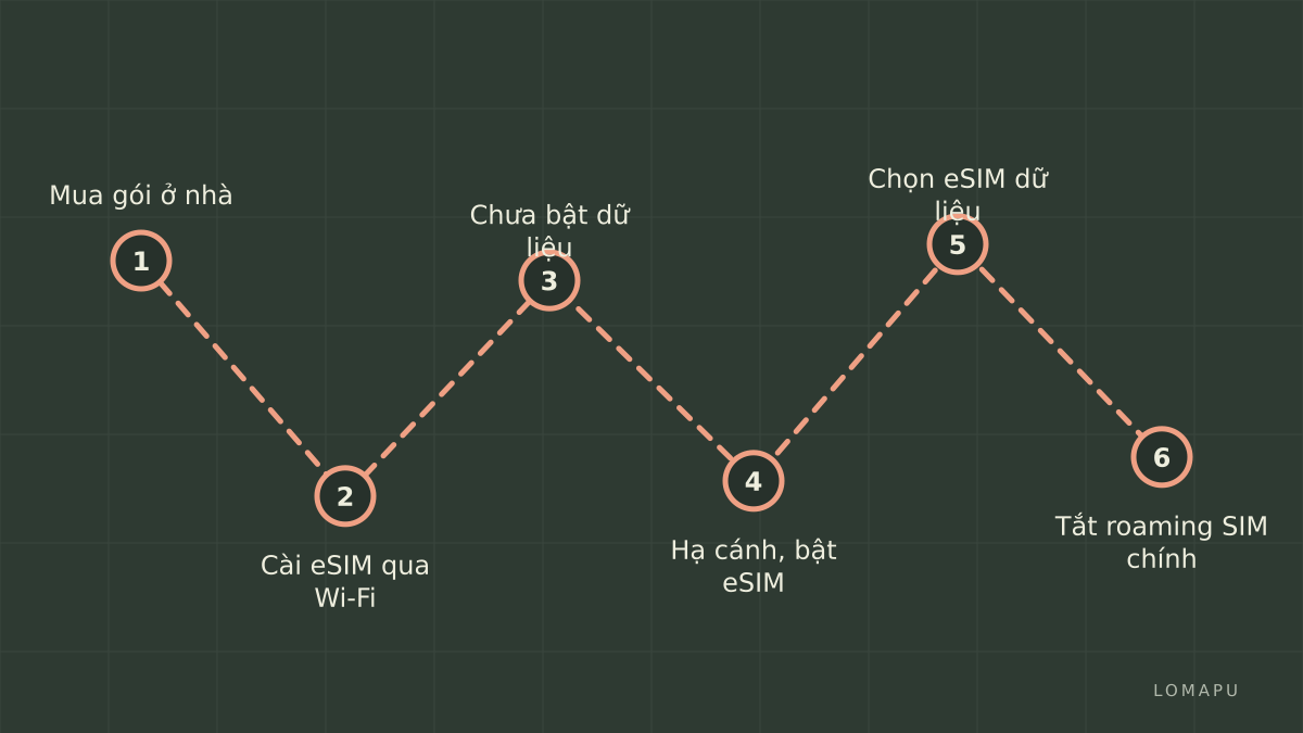 Lộ trình eSIM cho chuyến đi Nhật