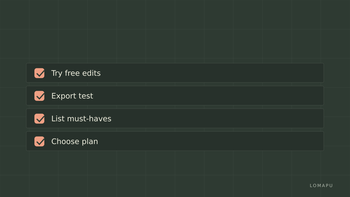 Checklist for decision