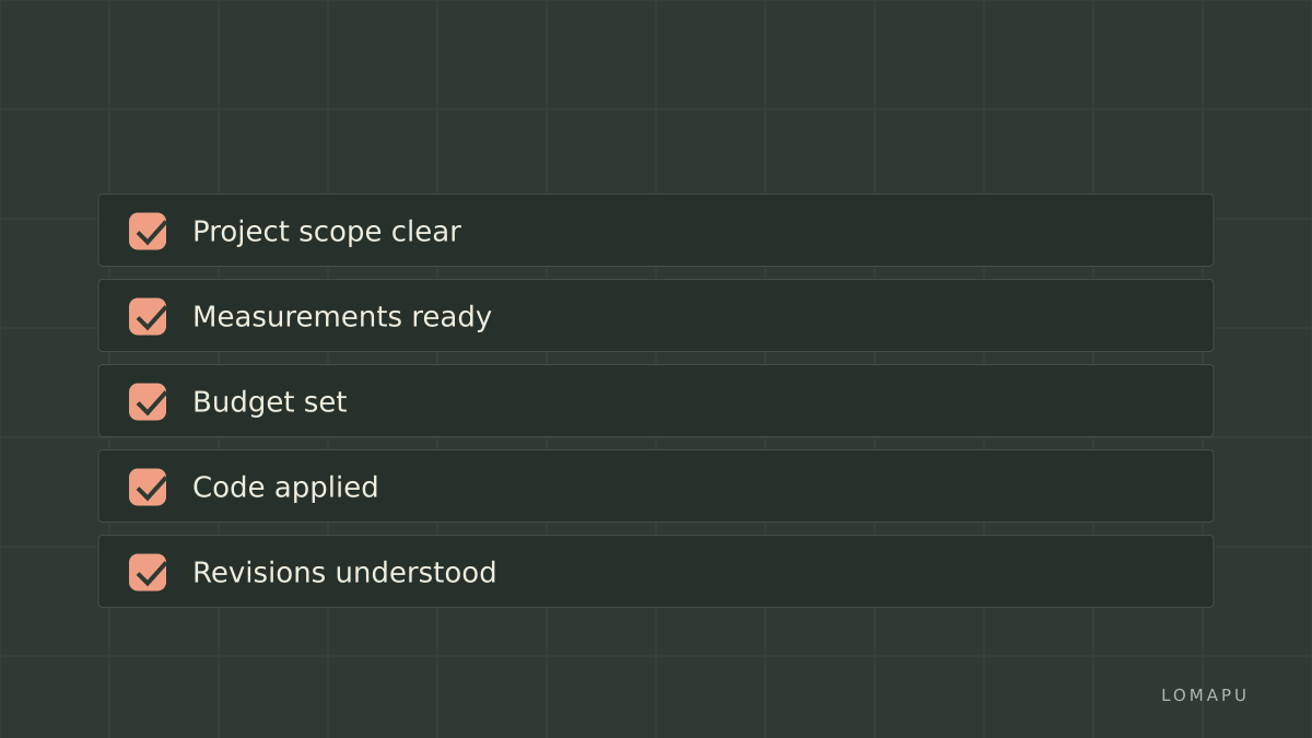 Homestyler checklist