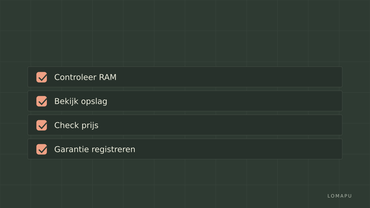 Aankoop checklist